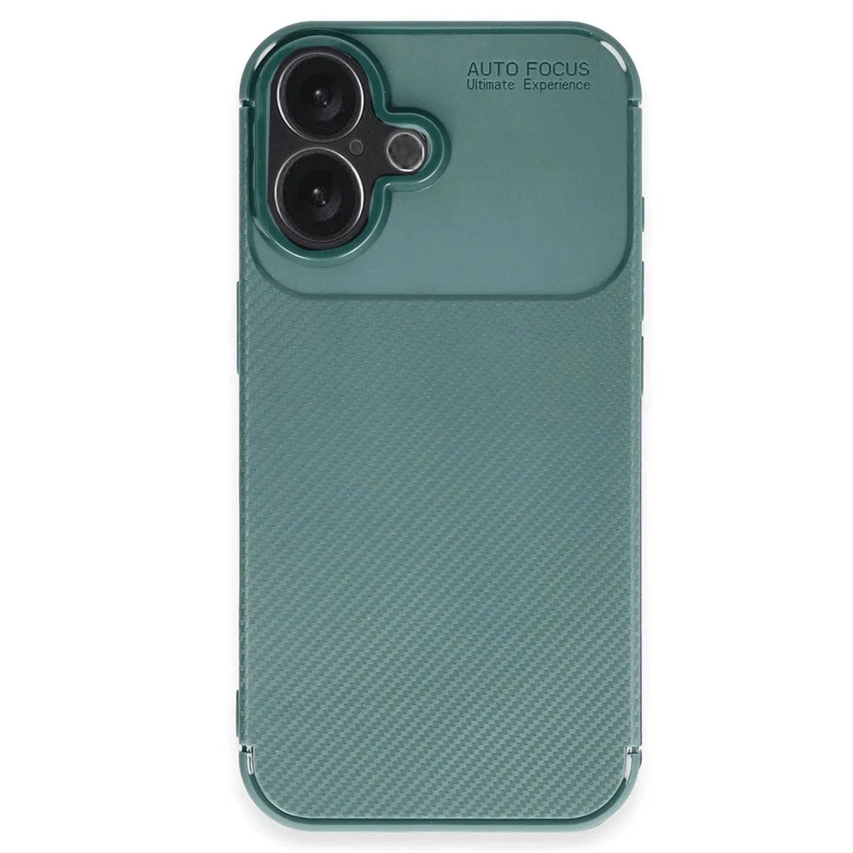 Apple İphone 16 Kılıf Auto Focus Karbon Kapak - Koyu Yeşil görsel 4