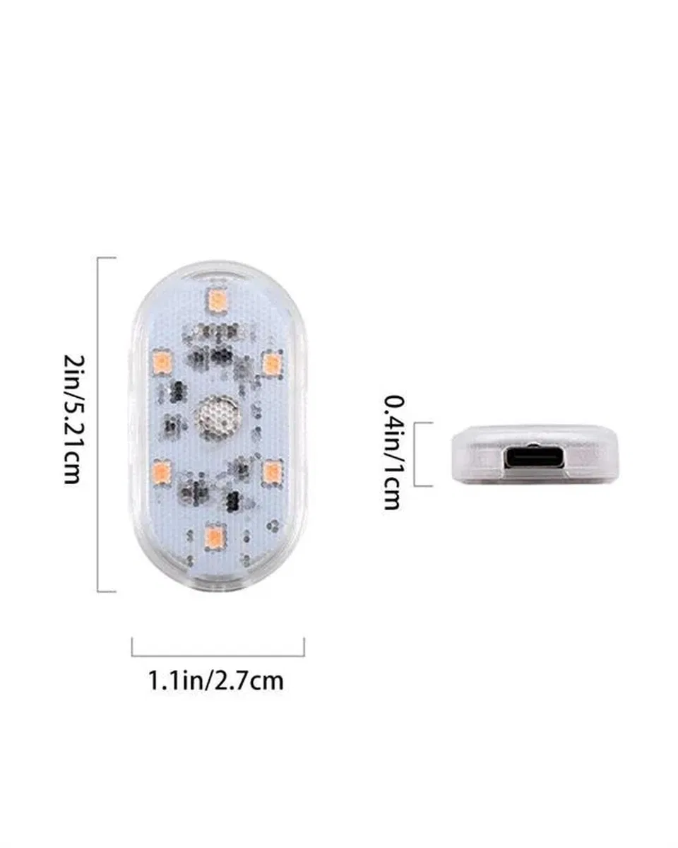 USB Şarjlı, 3 Saat Kesintisiz Çalışan Araba Atmosfer Işıkları görsel 5