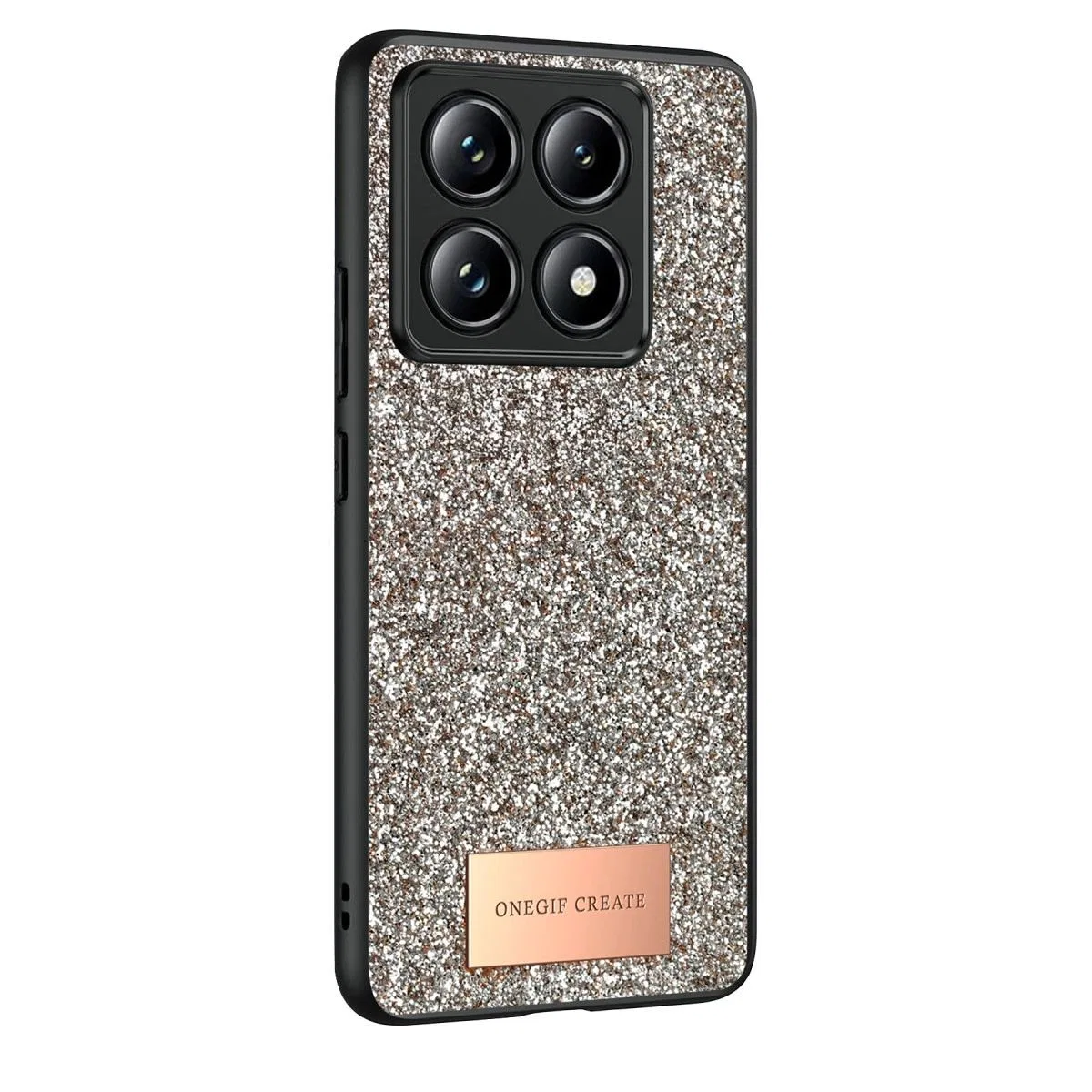 Onegif Xiaomi Mi 14t Pro Bright Simli Kapak - Gold görsel 2
