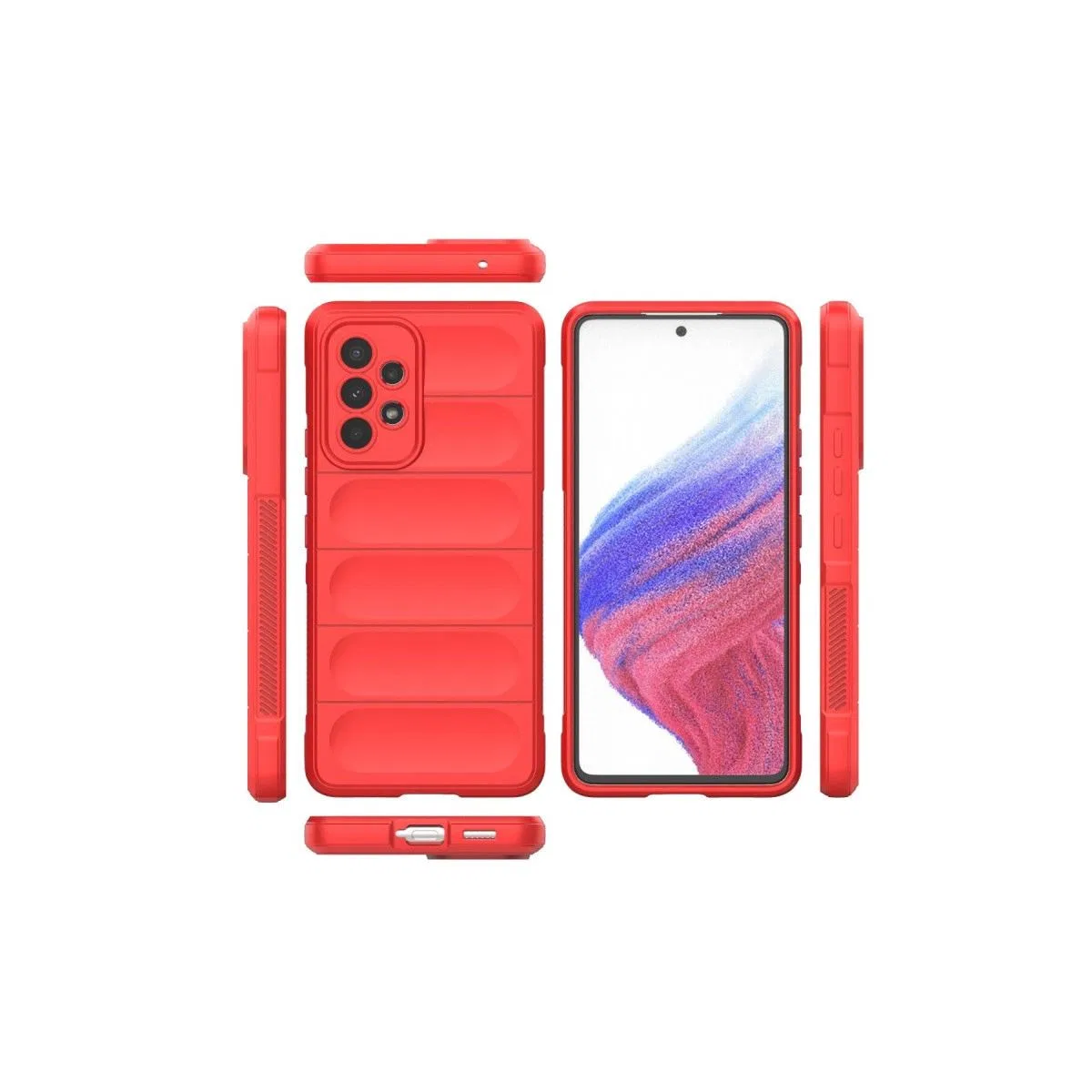 Samsung Galaxy A73 5g Kılıf Optimum Silikon - Kırmızı görsel 3