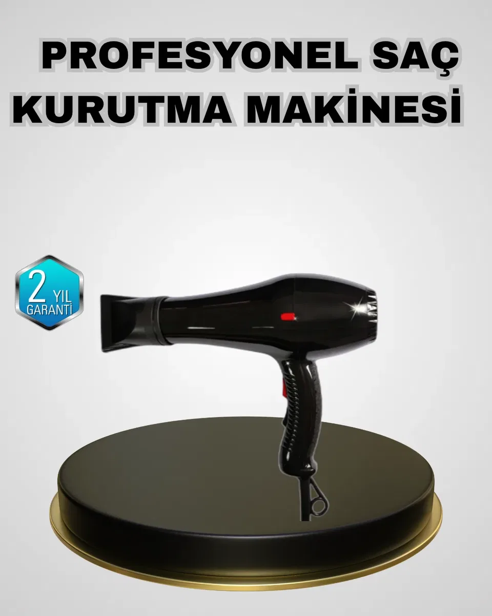 Profesyonel 2200W Fön Makinesi Soğuk Sıcak Üflemeli İki Kademeli
