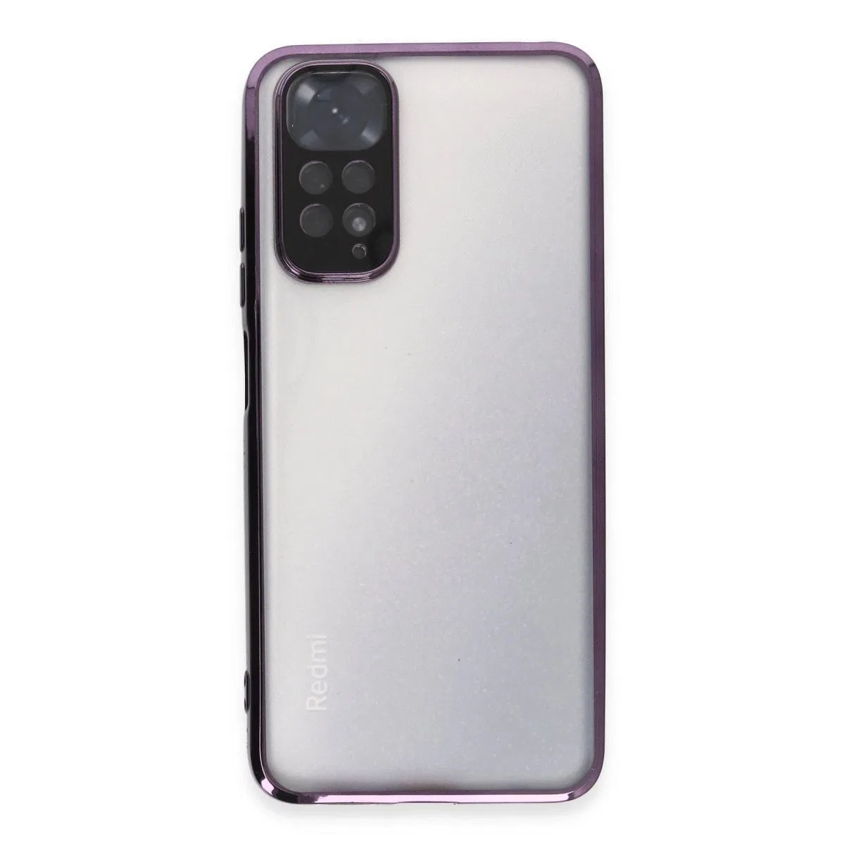 Xiaomi Redmi Note 11 Kılıf Razer Lensli Silikon - Mor görsel 2
