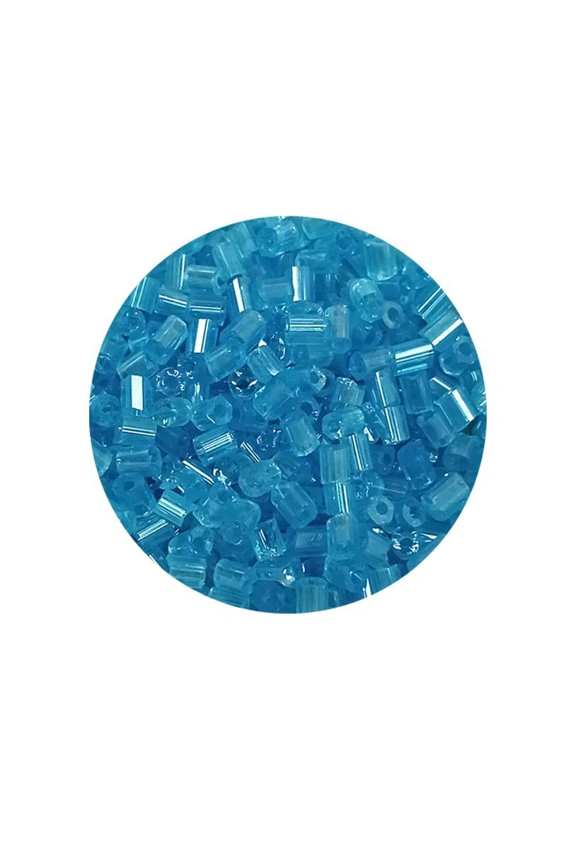 Kesme Cam Boncuk 2mm - 20 Gram - Şeffaf Turguaz -BNC349 görsel 2
