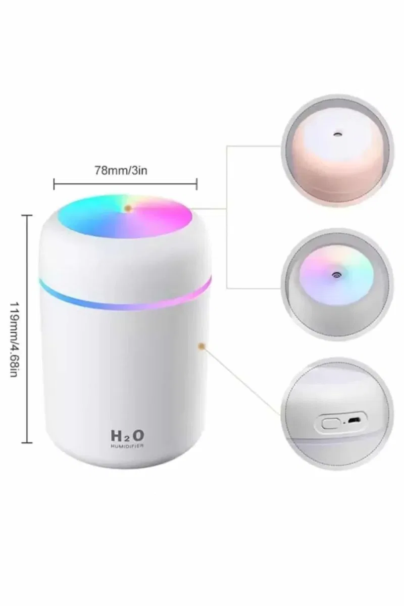 Hava Nemlendirici Buhar Makinesi Led Işıklı USB Dekoratif Nemlendirici Yeni Nesil görsel 4