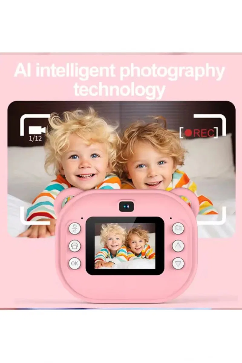 Dijital Video Kayıt Fotoğraf Çocuk Kamerası Anlık Termal Resim Kağıt Baskılı Vtn-09 görsel 4