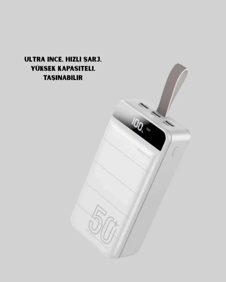 50000mah Yüksek Kapasiteli Powerbank Hızlı Şarj Ve Led Ekranlı görsel 3