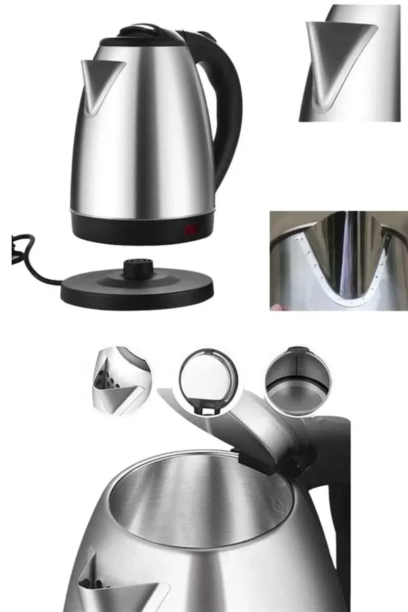 Kettle C F Tipi 220-240V Paslanmaz Çelik Elektrik Kablolu Otomatik Kapanma görsel 5