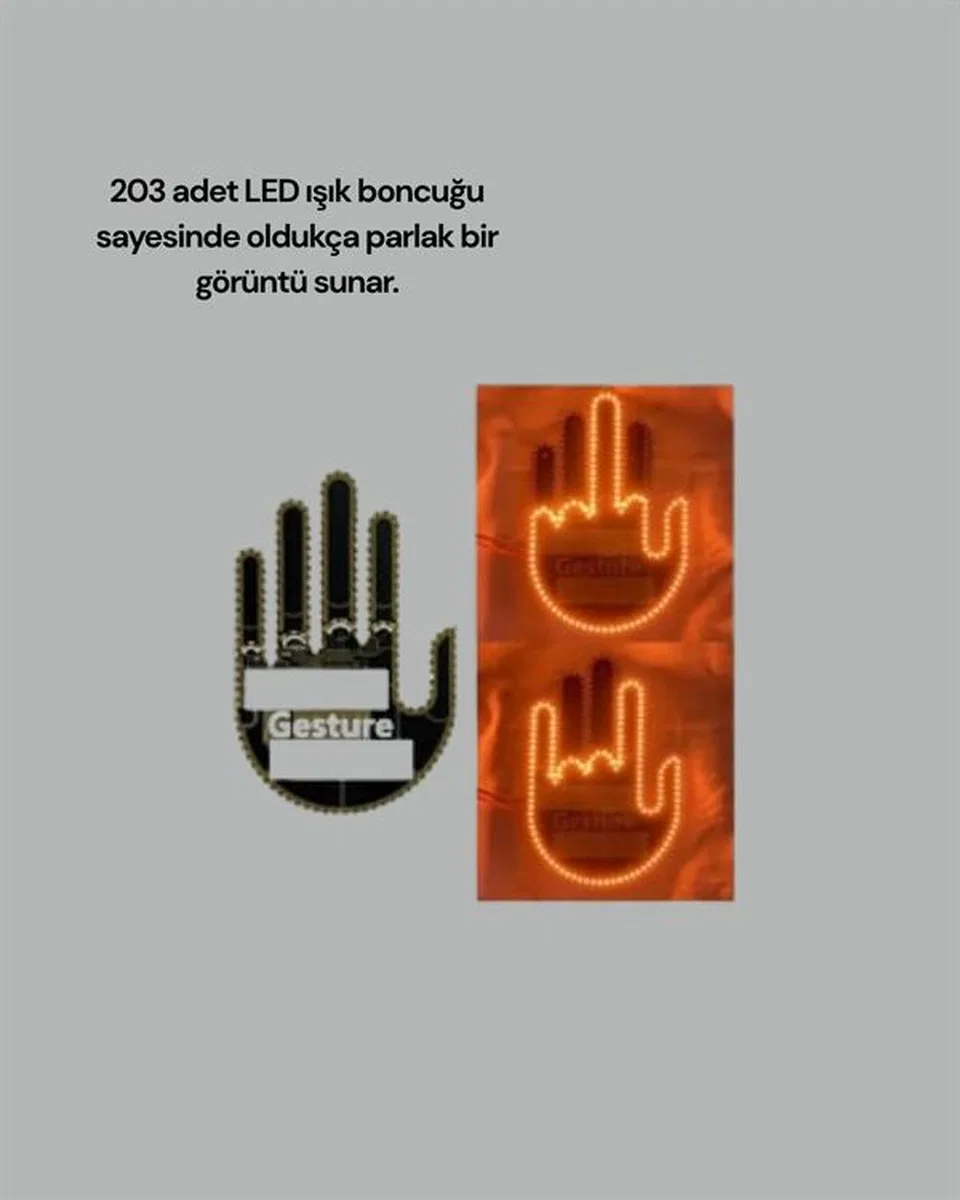 Aracınız İçin Eğlenceli Ve Güvenli İletişim: Led Jest Lambası, Uzaktan Kumandalı, Kolay Montaj görsel 3