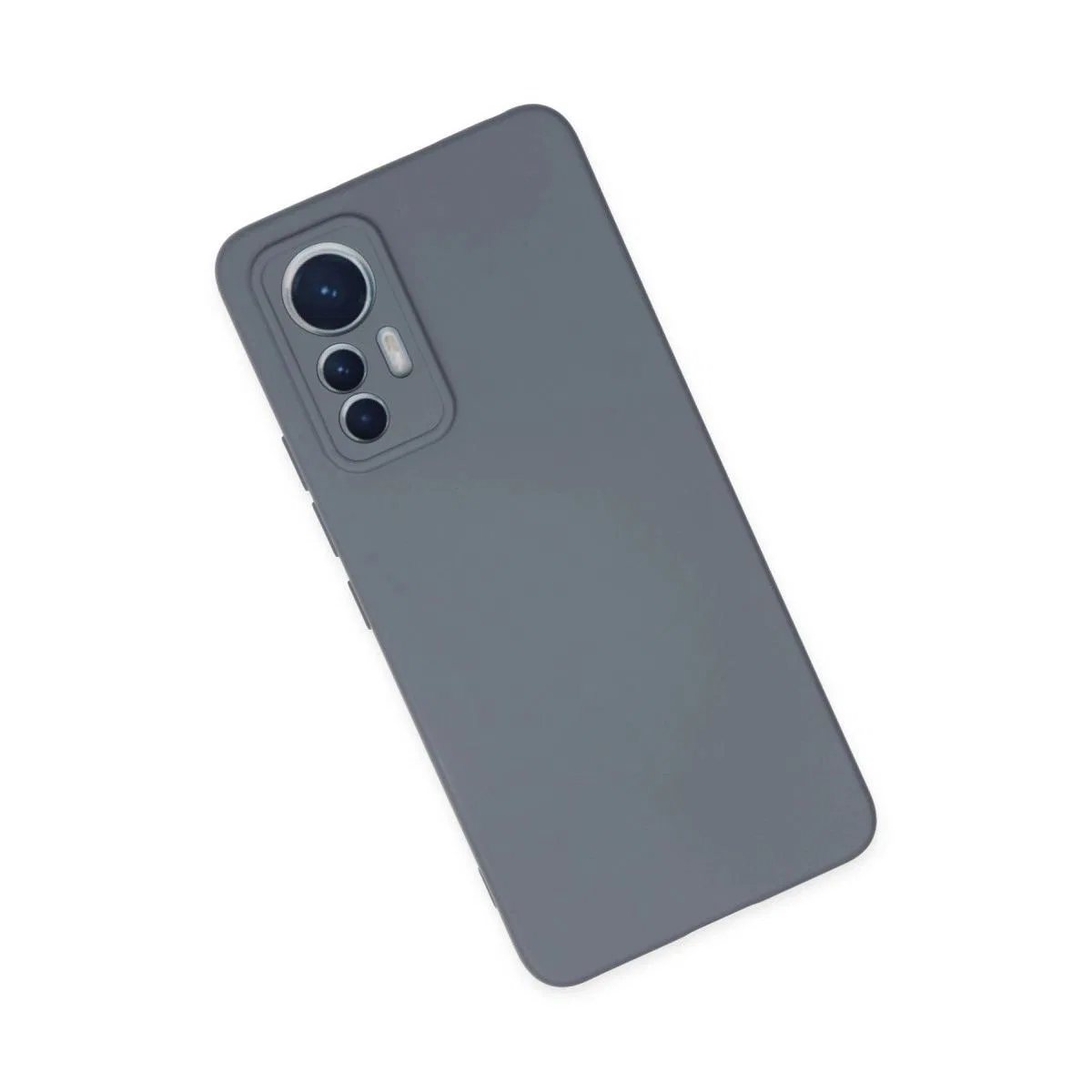 Xiaomi Mi 12 Lite Kılıf Nano İçi Kadife Silikon - Gri görsel 3