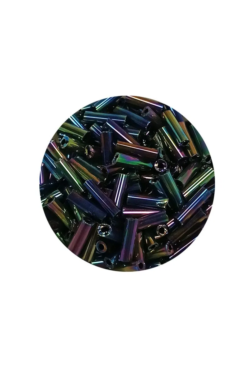 Uzun Boru Kesme Boncuk Çap 2mm Uzunluk 10 mm - 20 Gram - Mavi Yeşil - BNC230 görsel 2