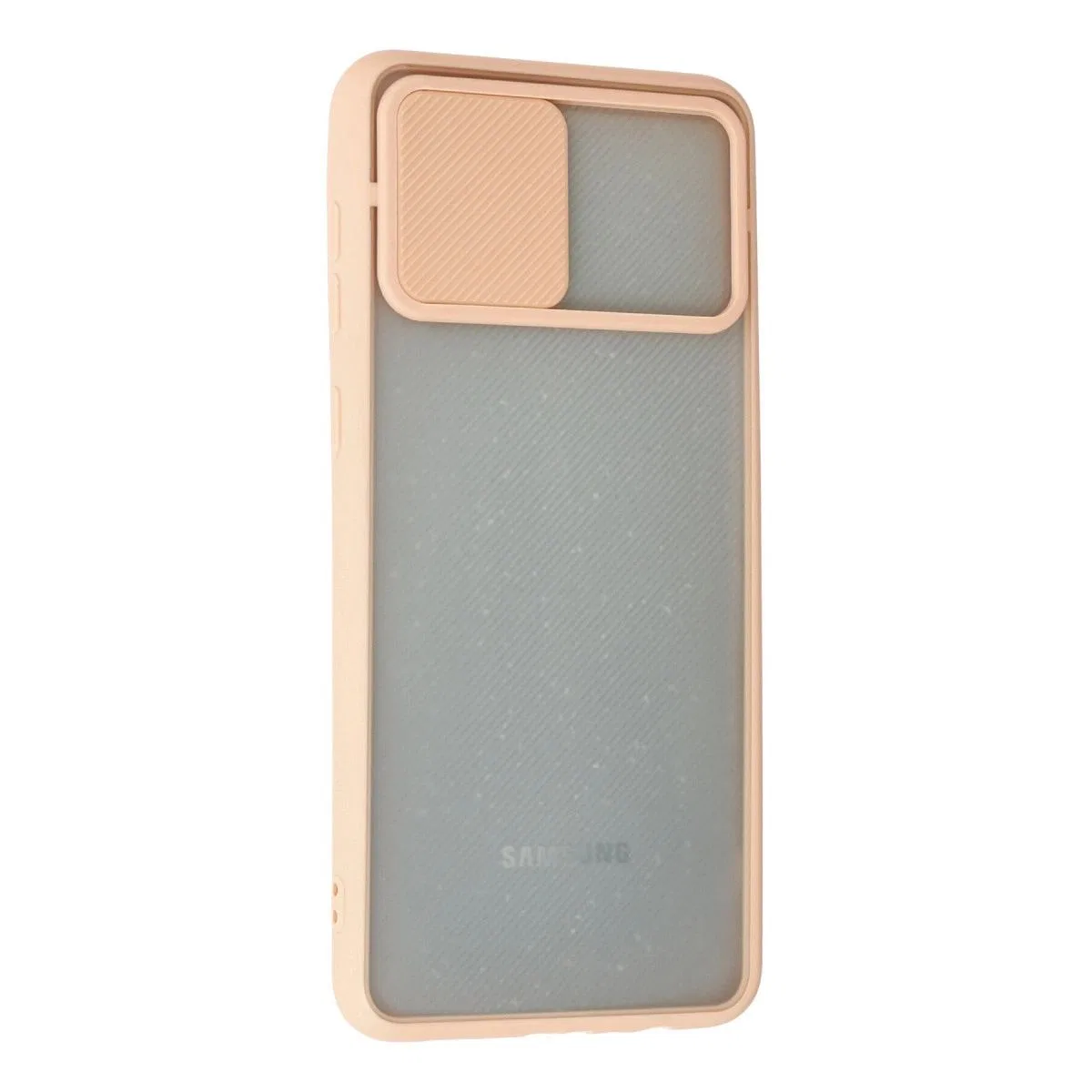 Samsung Galaxy A02 Kılıf Palm Buzlu Kamera Sürgülü Silikon - Pembe görsel 3
