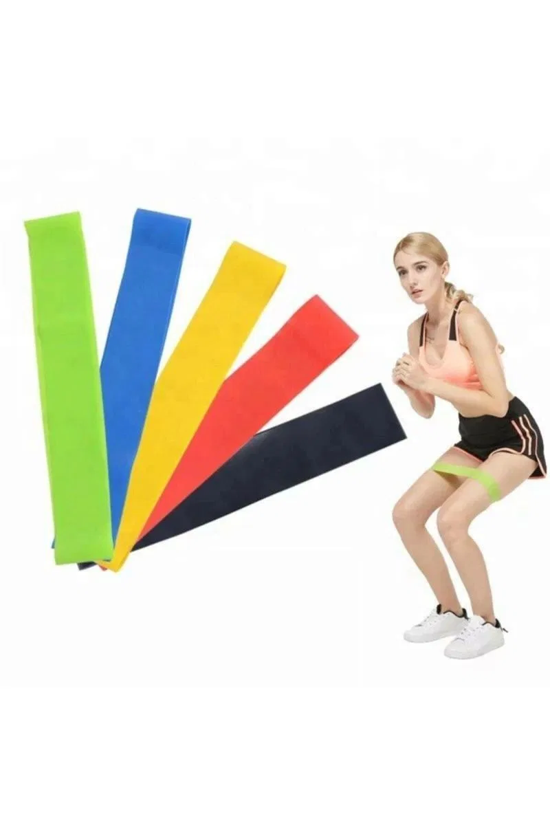Pilates Squat Aerobik Direnç Lastiği 5 Li Paket görsel 2