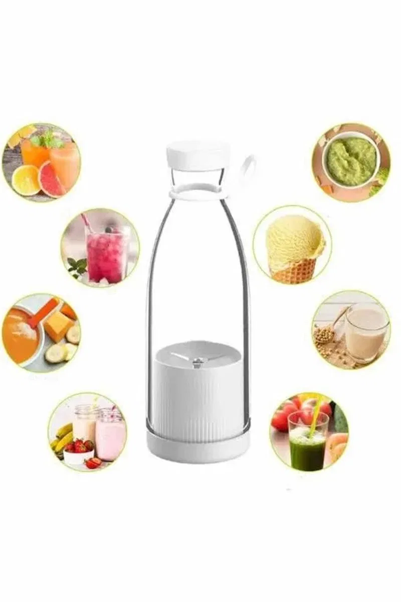 Taşınabilir Kablosuz Şarjlı Kişisel Smoothie El Blender Mini Meyve Sıkacağı görsel 3