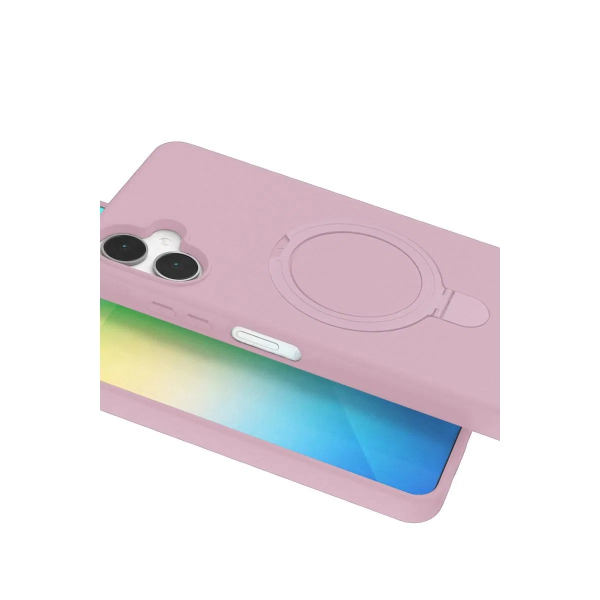 Samsung Galaxy A06 Regal Magsafe Standlı Kapak - Açık Pembe görsel 4