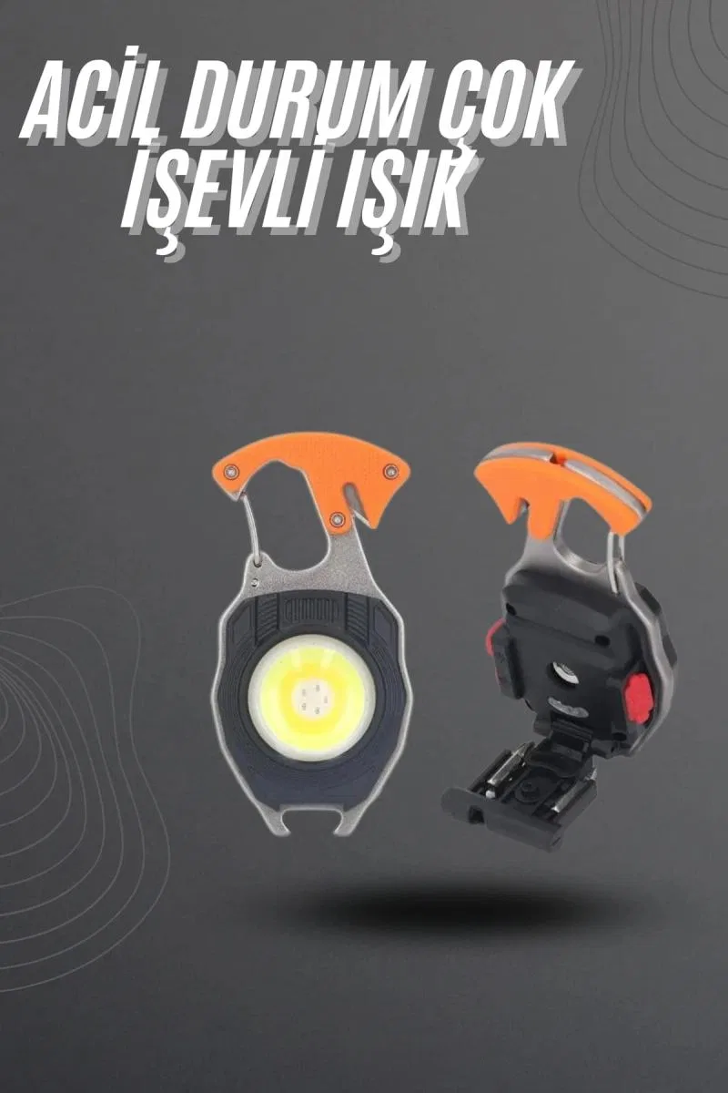 El Feneri Led Anahtarlık Çok Fonksiyonlu Mini Çakmak Özellikli
