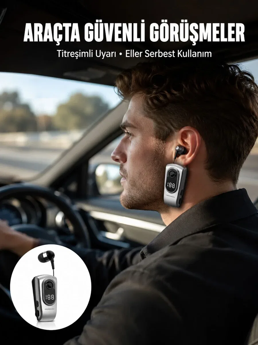 Kablosuz Bluetooth 5. 2 Kulaklık – Titreşimli Uyarı ve Uzun Pil Ömrü Yeni Nesil