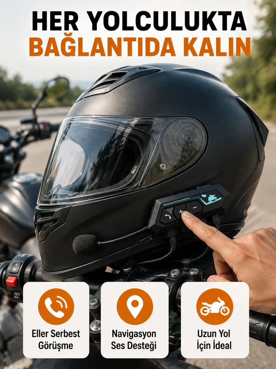 BT22 Kask Bluetooth Kulaklık 5. 0 – Suya Dayanıklı, Gürültü Önleyici, Uzun Pil Ömürlü Yeni Nesil