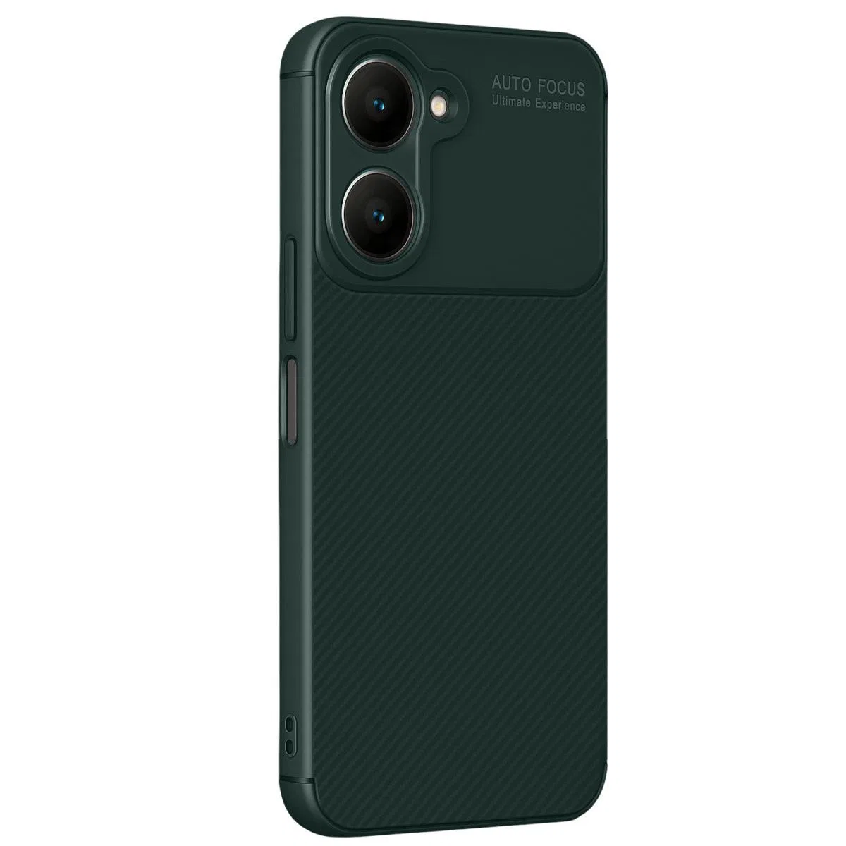 Vivo Y18 Kılıf Auto Focus Karbon Kapak - Koyu Yeşil