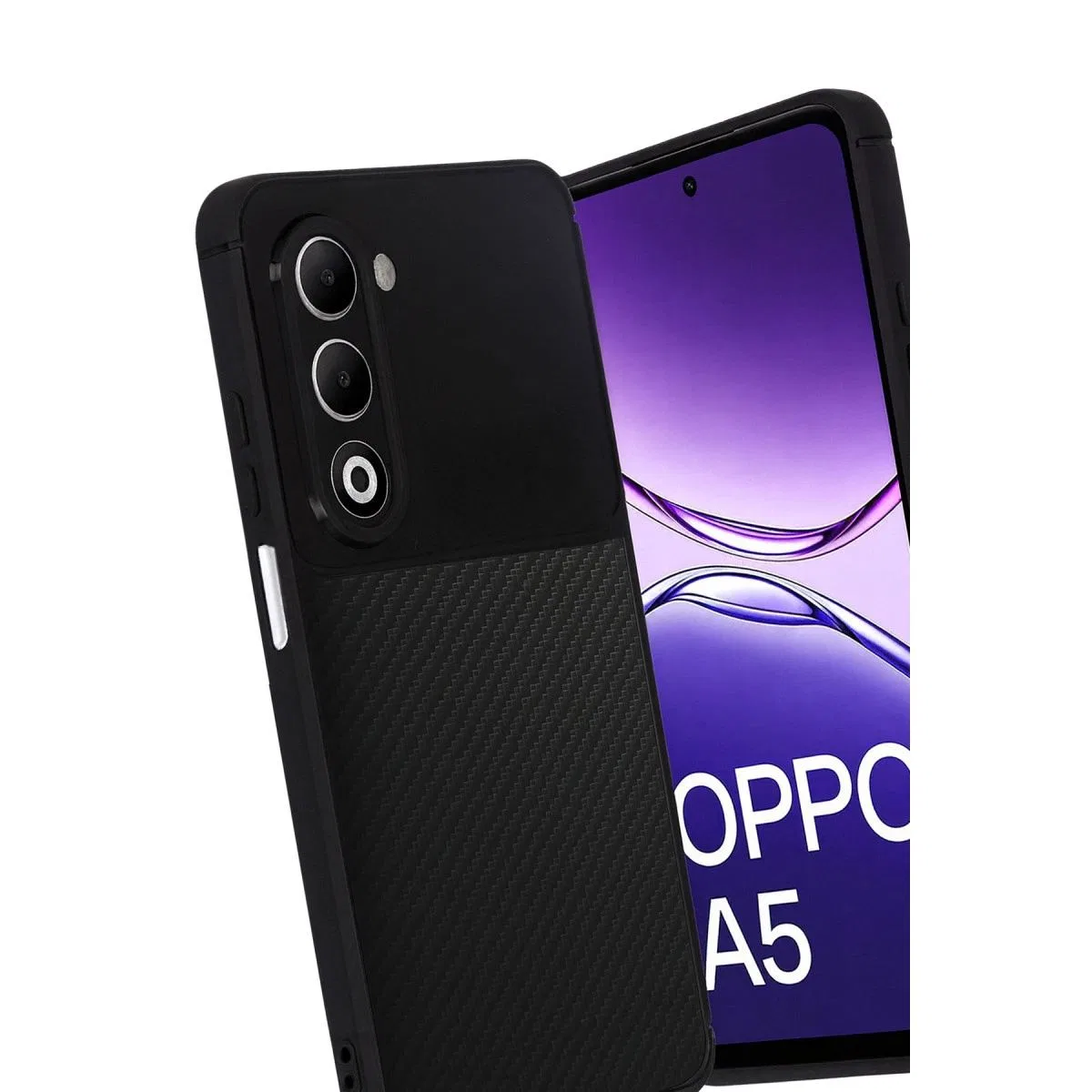 Oppo A5 4g Auto Focus Karbon Kapak - Siyah görsel 3