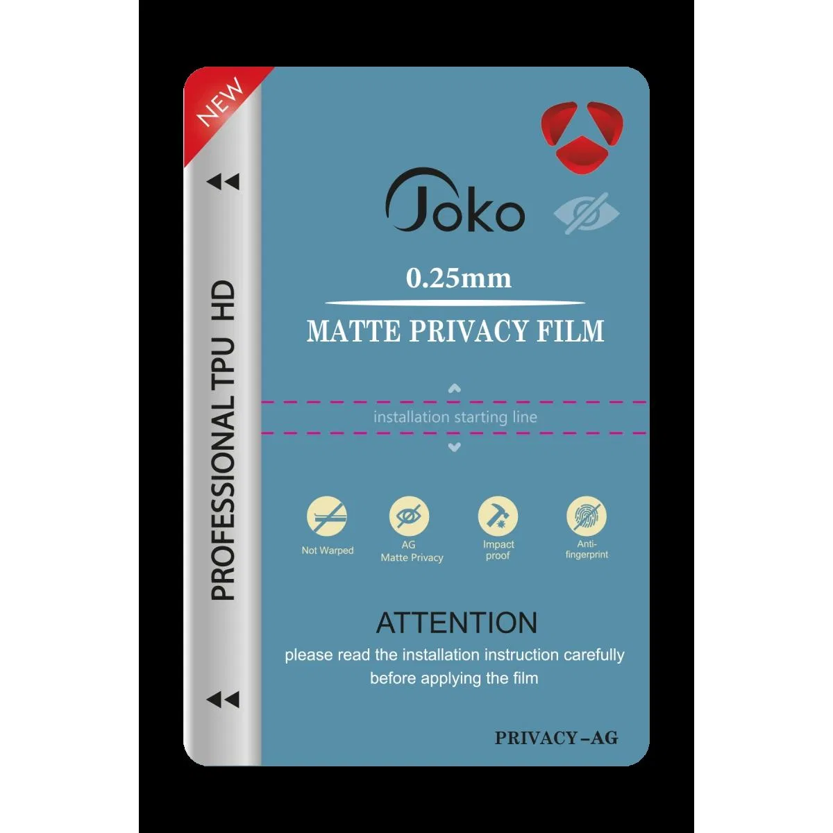 Joko Tpu 0. 25mm Hd Makine Mat Hayalet Ekran Koruyucu
