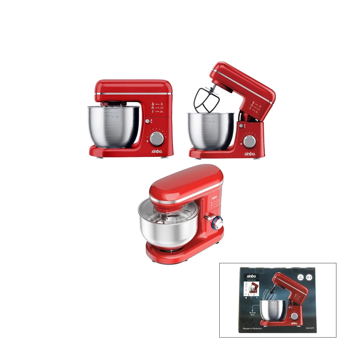 Standlı Mikser 5 L 1300W - 8 Kademe Hamur Yoğurma & Çırpma görsel 2