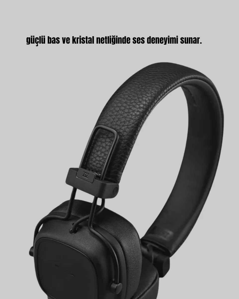 Kablosuz Kulak Üstü Bluetooth Kulaklık Güçlü Bas ve Katlanabilir Tasarım görsel 5