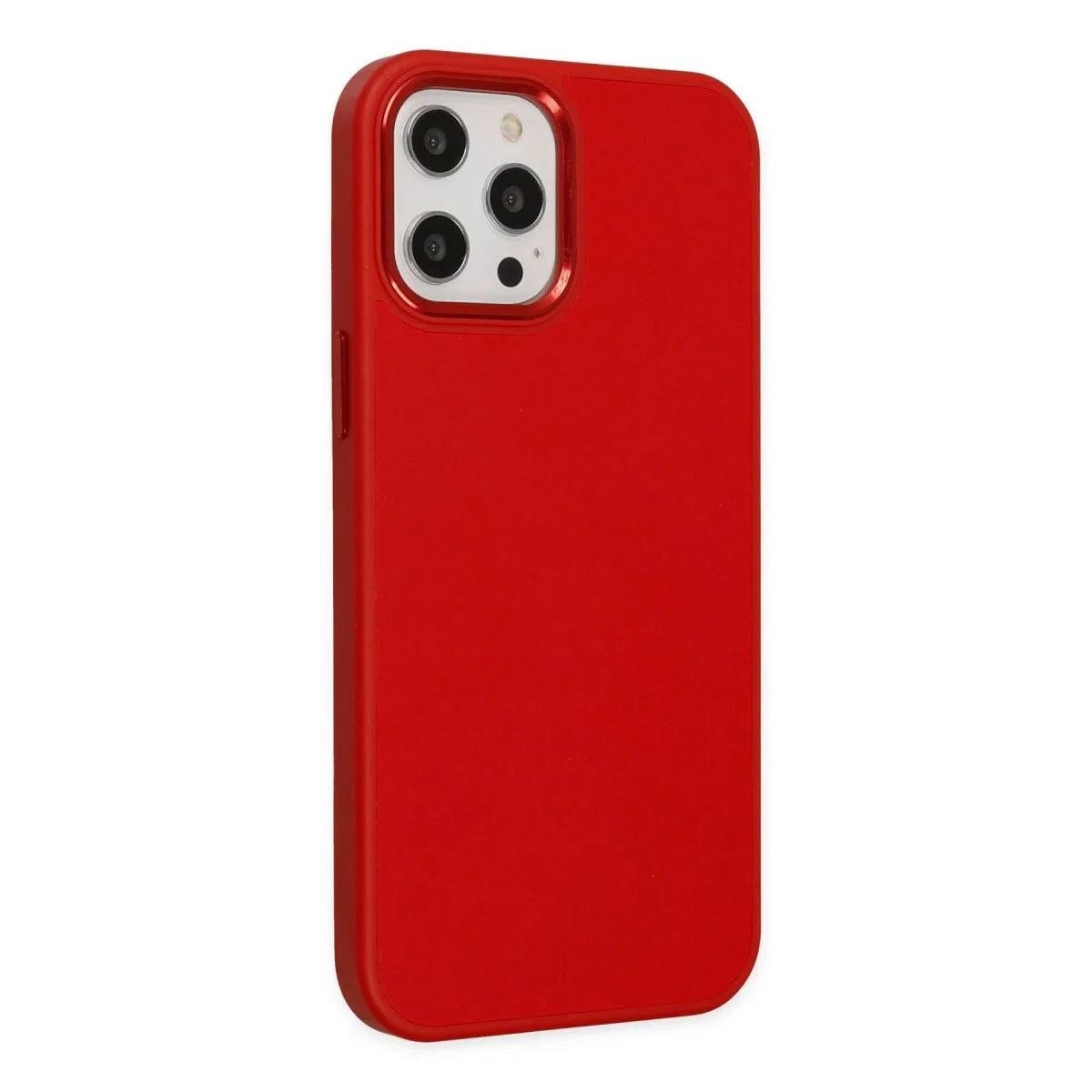 Apple İphone 12 Pro Max Kılıf Asya Deri Silikon - Kırmızı görsel 2