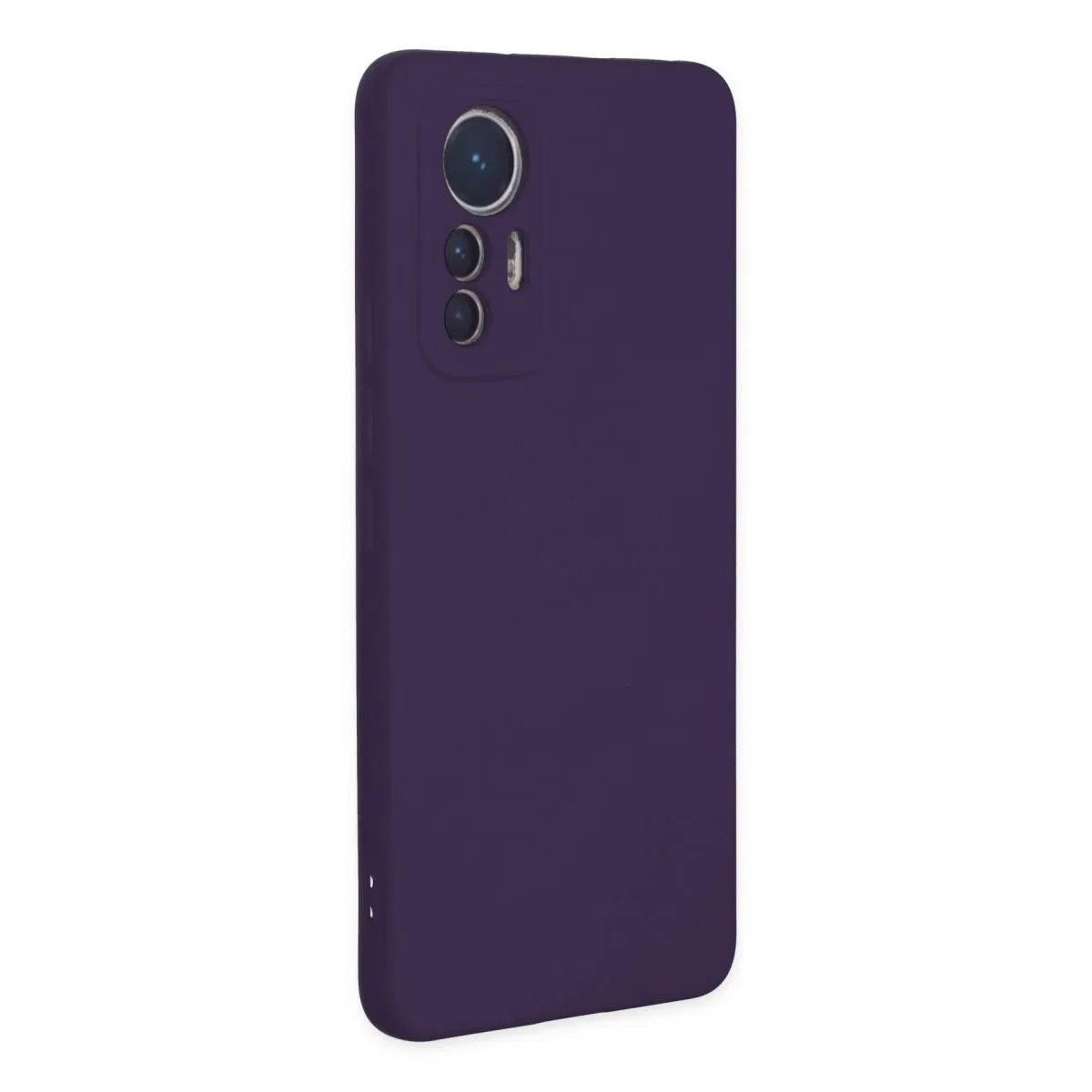 Xiaomi Mi 12 Lite Kılıf Nano İçi Kadife Silikon - Mor görsel 2