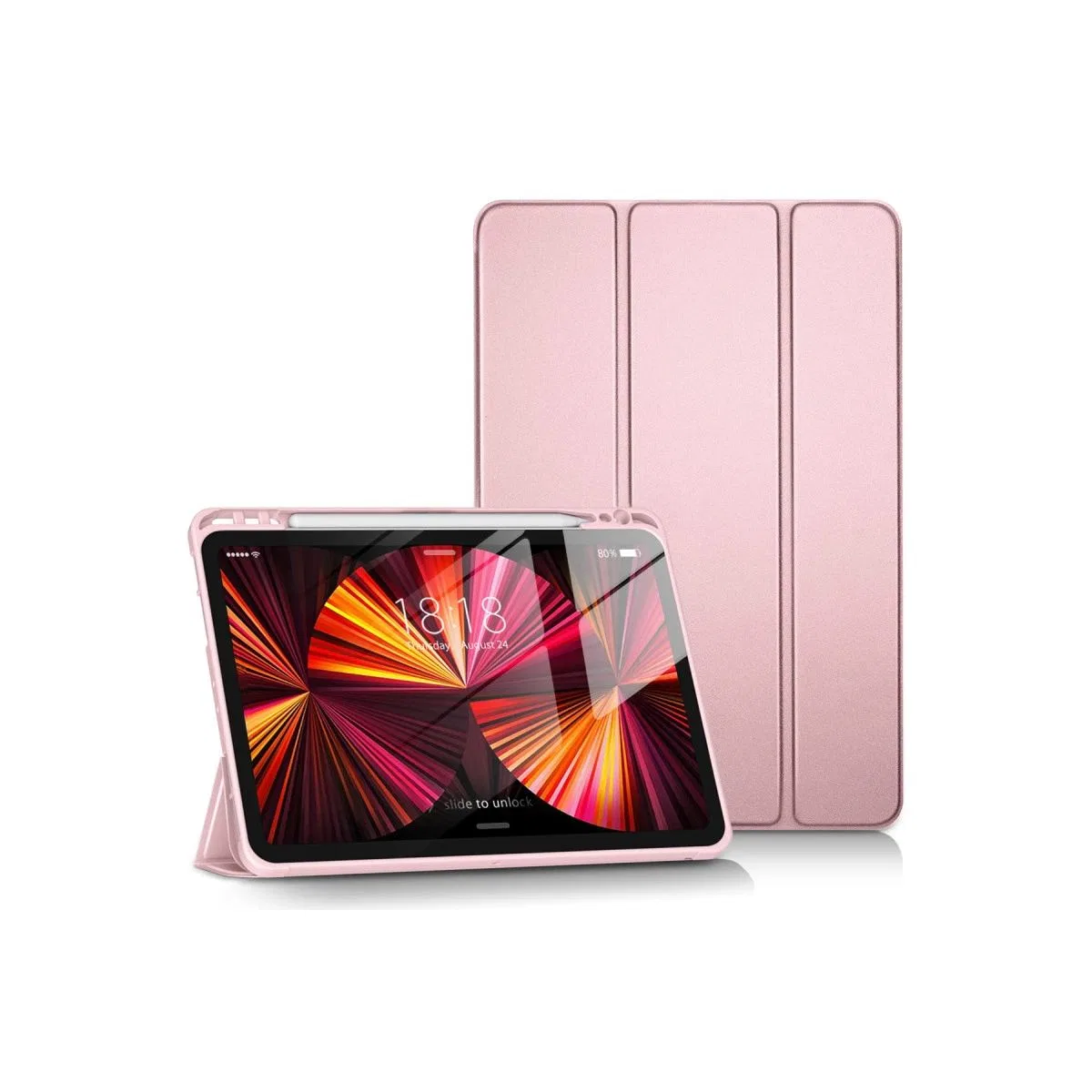 Apple İpad Pro 11 (2024) Kılıf Tablet Smart Kılıf - Pembe