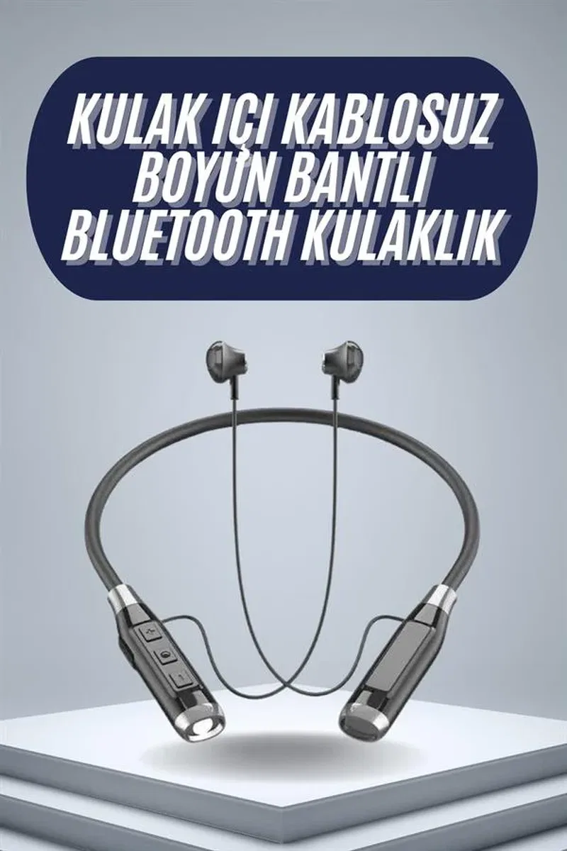 120 Saat Bluetooth Kulaklık Kablolu Boyun Askılı SD Kart Girişli ANC Özellikli görsel 2