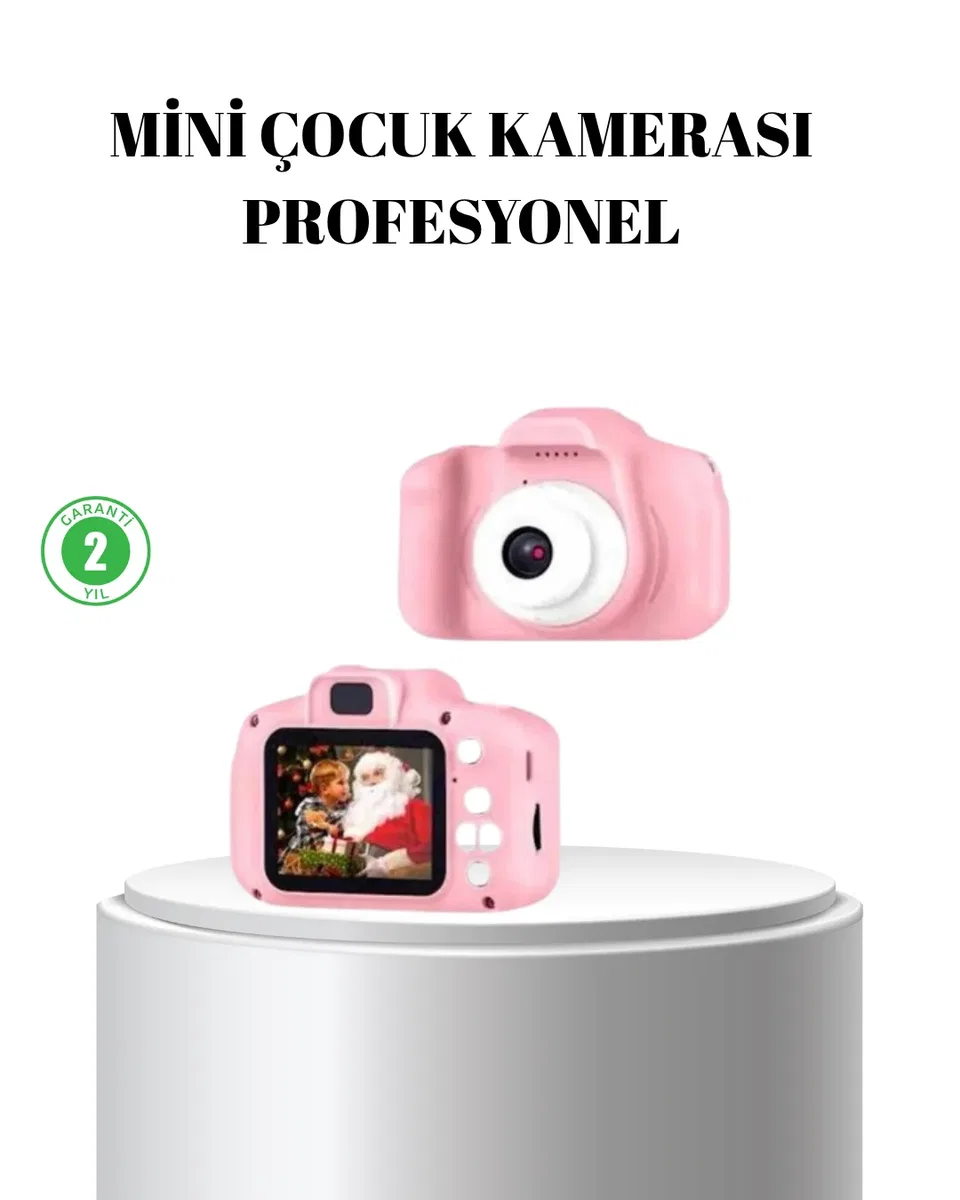Pembe Mini 1080p HD Çocuk Kamera – 8MP, Video Kaydı, TF Kart Destekli
