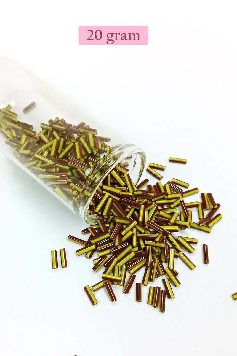 Uzun Boru Kesme Boncuk Çap 2mm Uzunluk 10 mm - 4 Renk - Toplam 80 Gram - BNC434 görsel 5