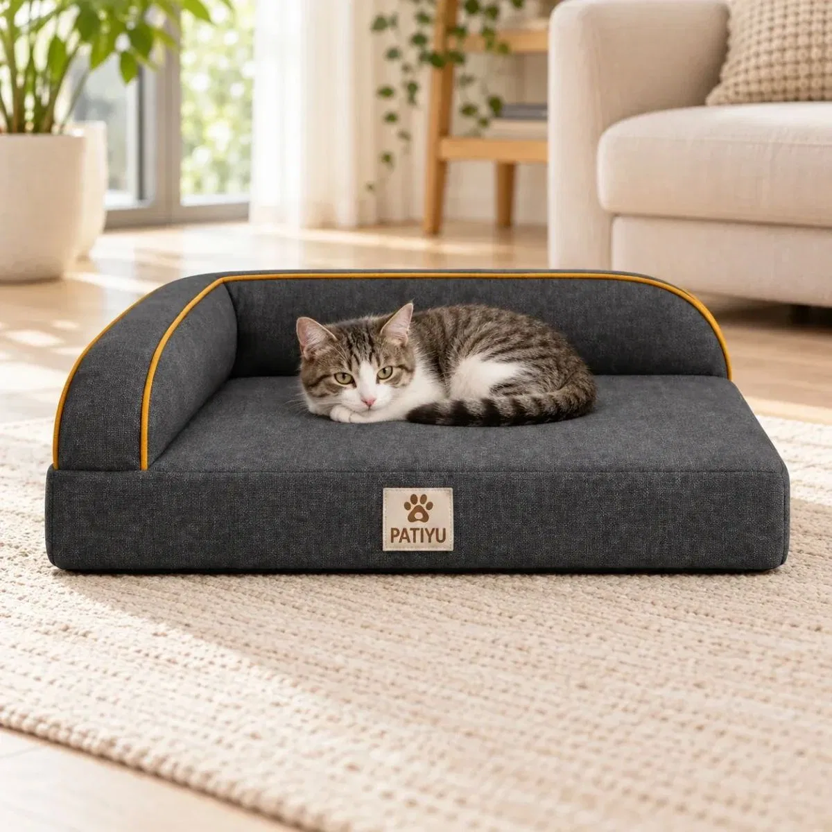 Kedi Köpek Yatağı Corner Seat - Gri görsel 2