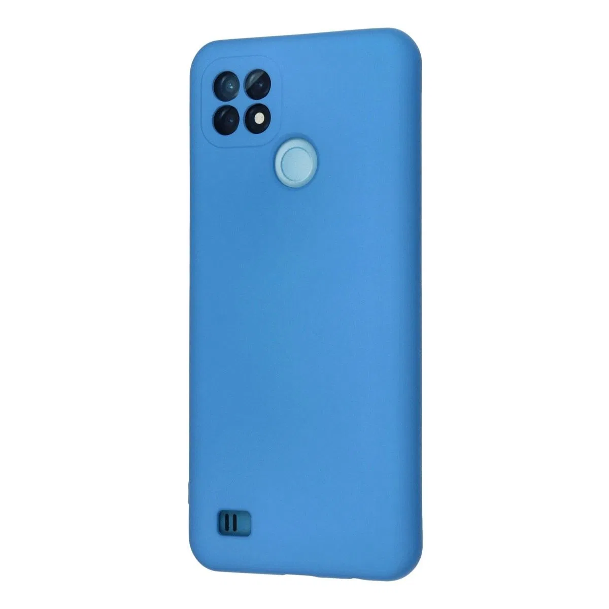 Realme C21 Kılıf Nano İçi Kadife Silikon - Mavi görsel 3