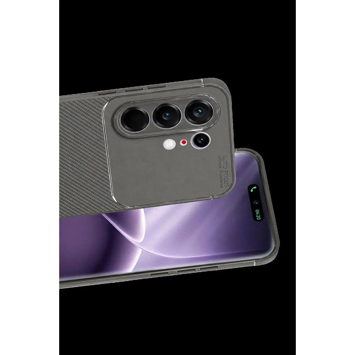 Tecno Camon 50 Pro 5g Auto Focus Karbon Kapak - Gri görsel 2