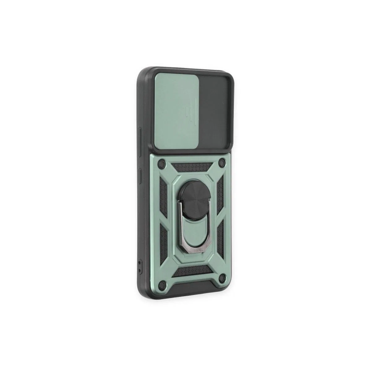 Samsung Galaxy S23 Kılıf Pars Lens Yüzüklü Silikon - Yeşil görsel 2