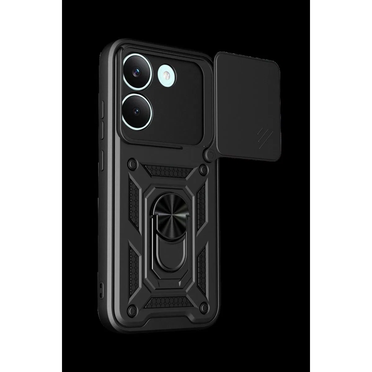 Xiaomi Poco X8 Pro Pars Lens Yüzüklü Silikon - Siyah görsel 2