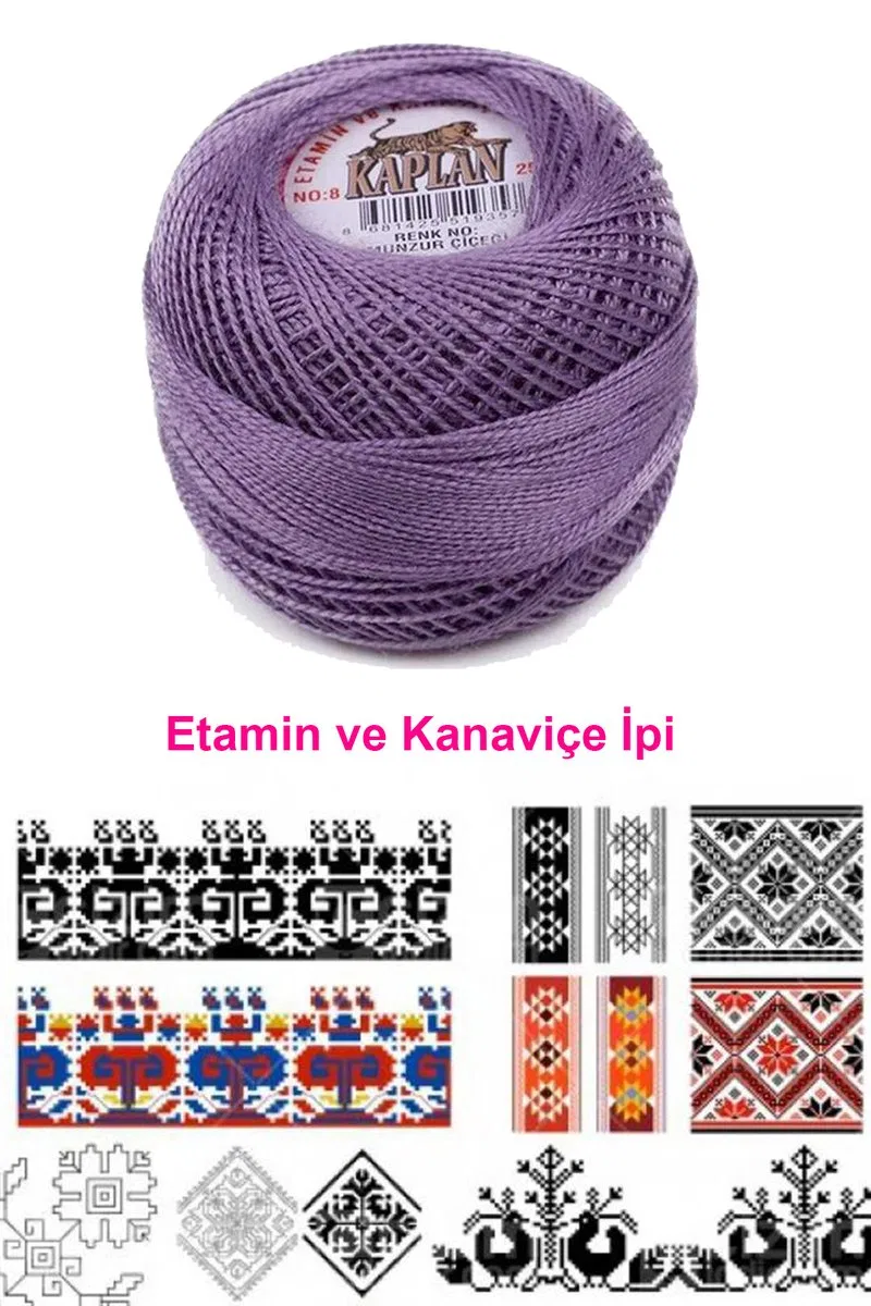 Kaplan Etamin Ve Kanaviçe İpi 8 No Kod/Renk: MUNZUR ÇİÇEĞİ - Royaleks görsel 2