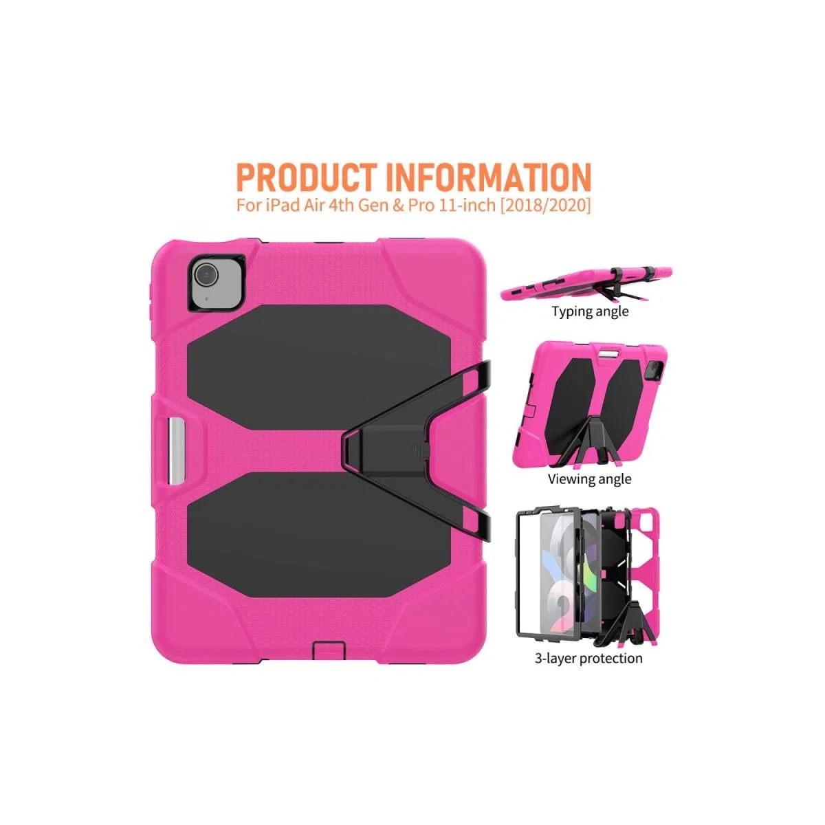 Apple İpad Pro 11 (2020) Kılıf Griffin Tablet Kapak - Pembe görsel 4