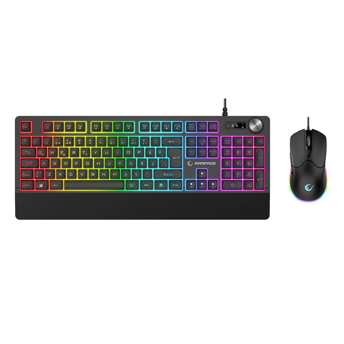 Mekanik Oyuncu Klavye ve RGB Mouse Seti (USB, 12800 DPI) görsel 2