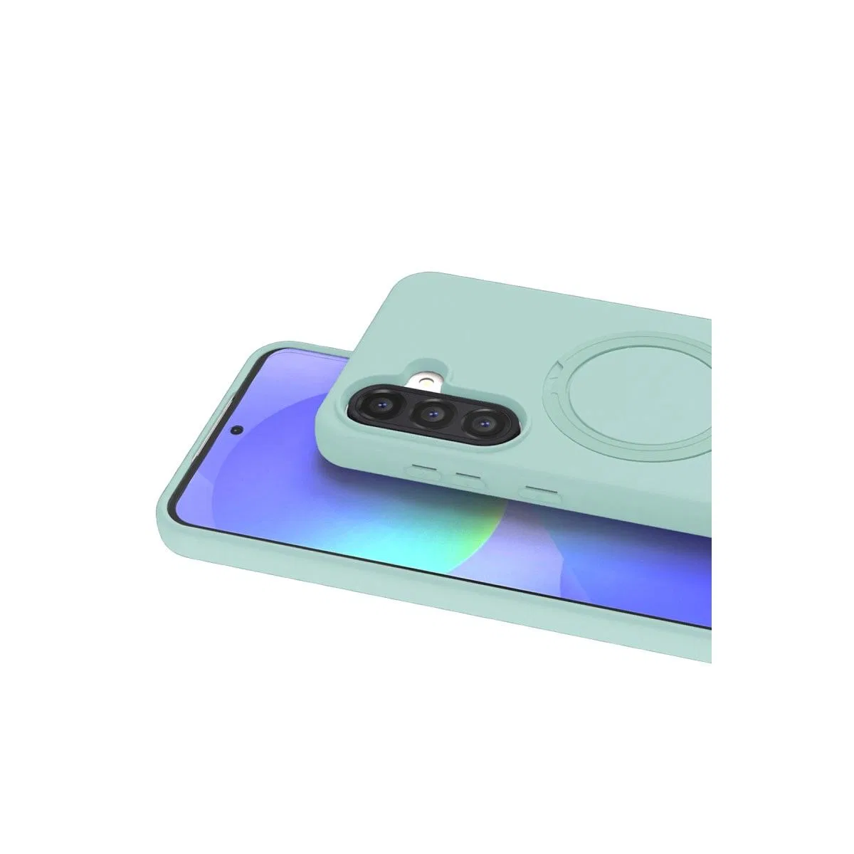 Samsung Galaxy A37 5g Regal Magsafe Standlı Kapak - Su Yeşili görsel 2