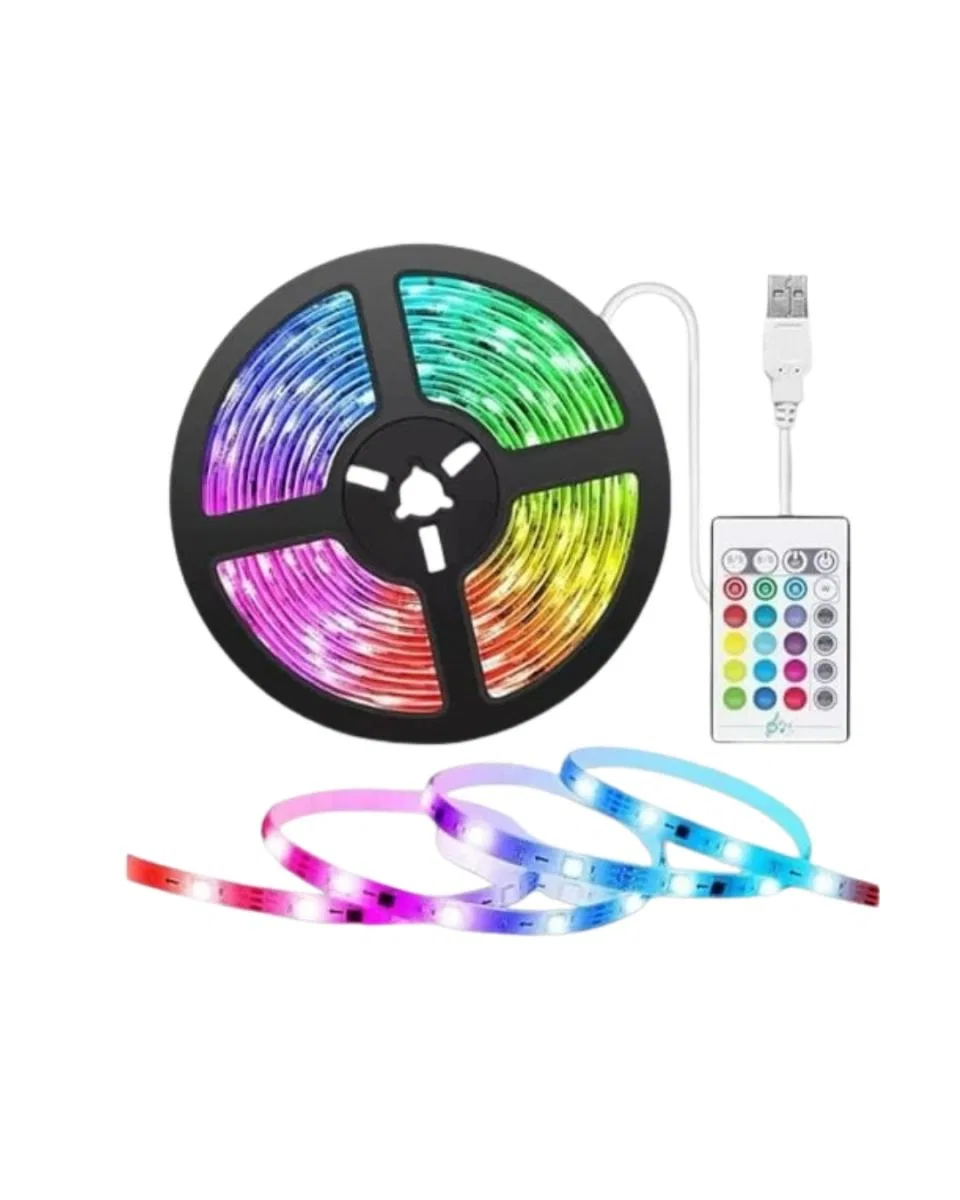 5 Metre Rgb Led Şerit Kumandalı 5050 Renk Değiştiren Led Strip görsel 5