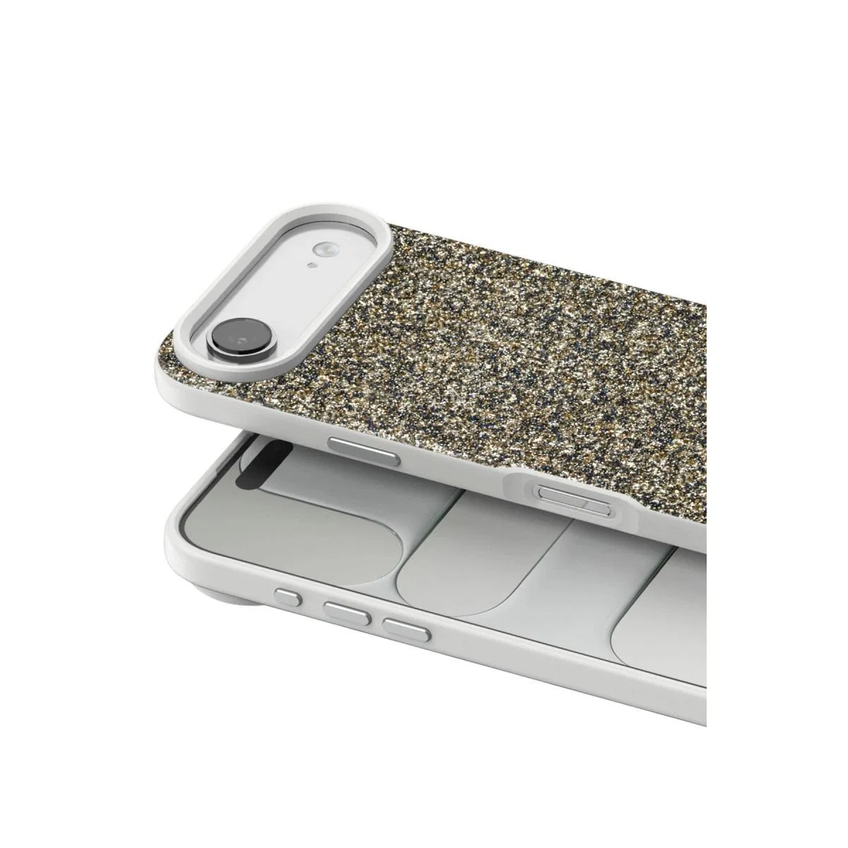 Onegif Apple İphone 17 Air Bright Simli Kapak - Çöl Titanyum görsel 2