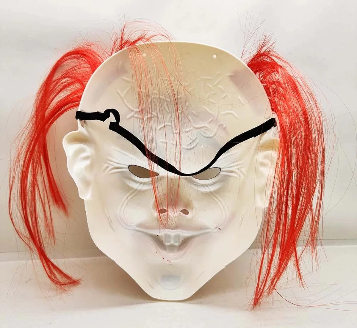 Kızıl Saçlı Joker Palyaço Maskesi görsel 3