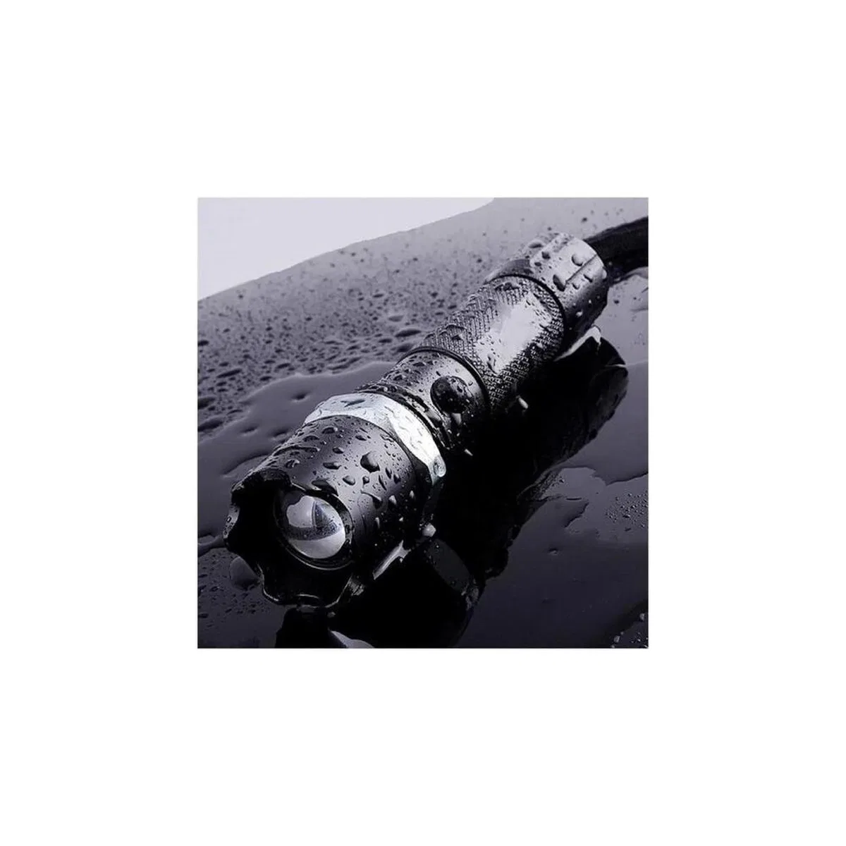Km-110 Profesyonel Şarjlı El Feneri Ledli+flashlight+zoom Özellikli Aparatlı 6 Parça Full Set görsel 2