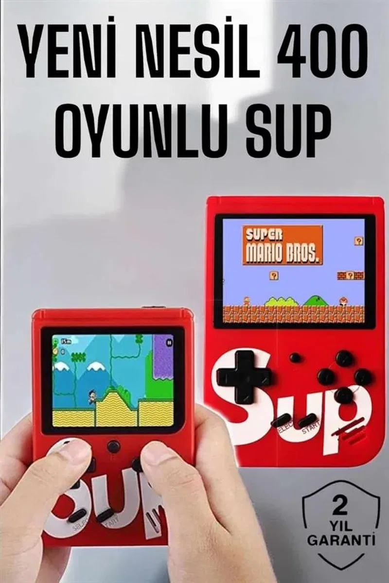 Yeni Nesil Çocuklara Özel SUP 400 Oyunlu Mini El Konsolu görsel 2