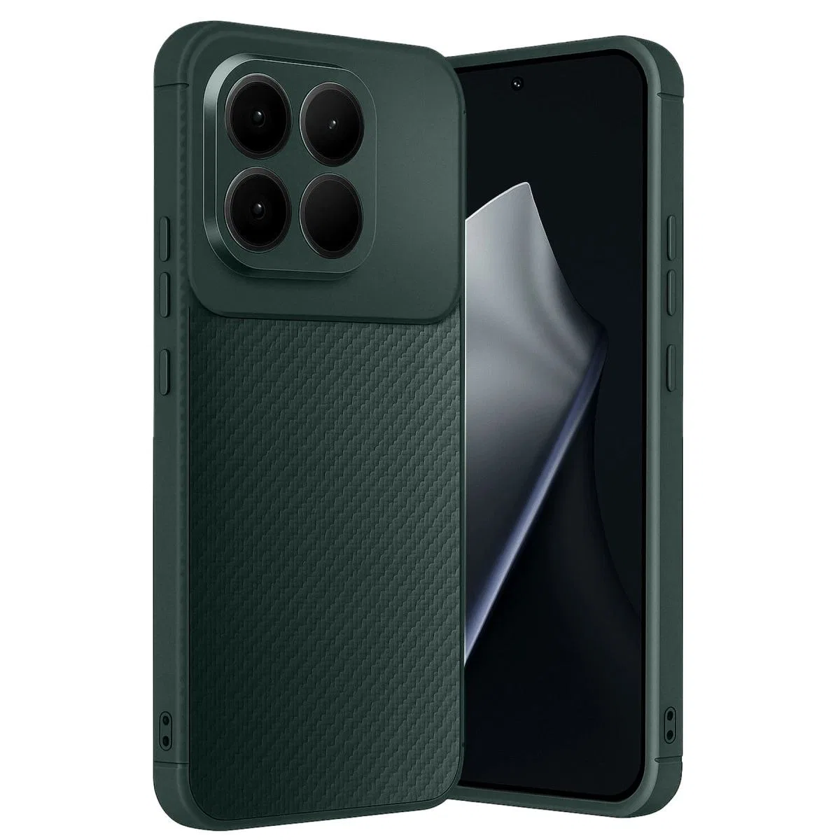 Xiaomi Mi 15t Auto Focus Karbon Kapak - Koyu Yeşil