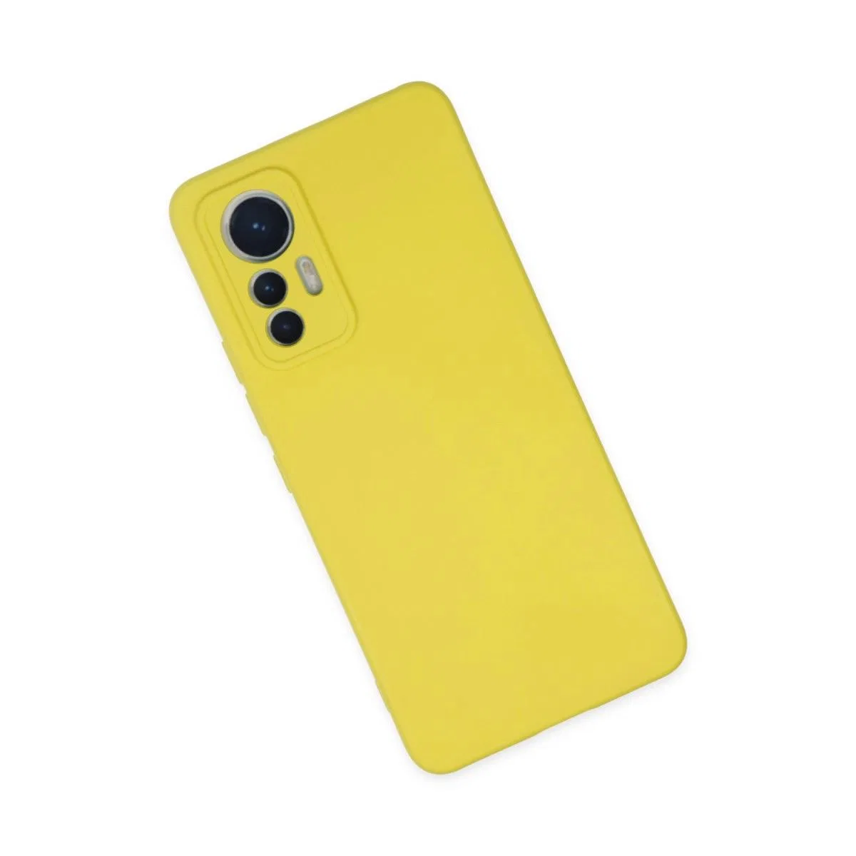 Xiaomi Mi 12 Lite Kılıf Nano İçi Kadife Silikon - Sarı görsel 3