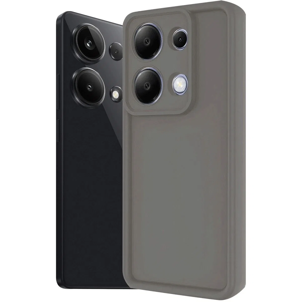 Xiaomi Redmi Note 13 Pro 4g Kılıf Viera Silikon - Gri görsel 3