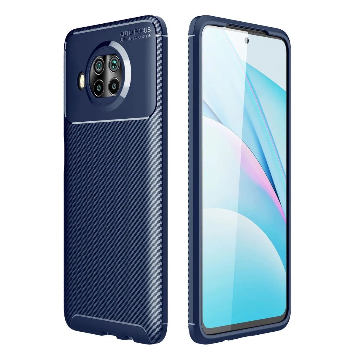 Xiaomi Mi 10t Lite Kılıf Auto Focus Karbon Kapak - Lacivert
